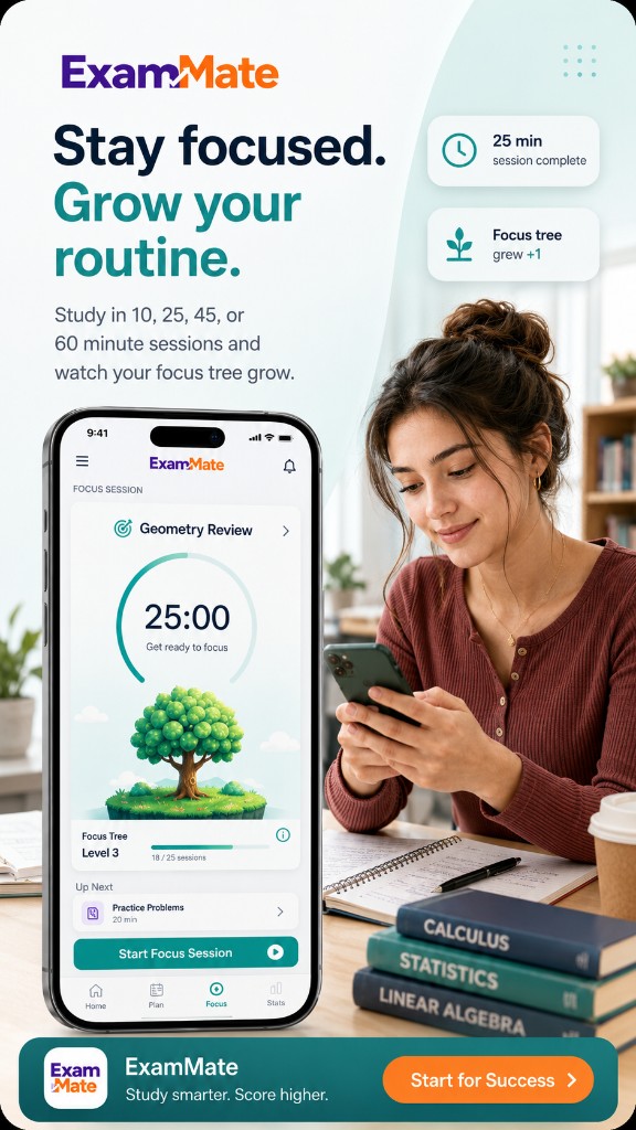 ExamMate AI Study Buddy with smart study plans and quizzes